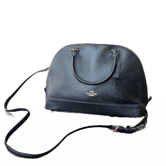 Coach Handbags - COACH : NEW BLACK LEATHER SATCHEL HANDBAG